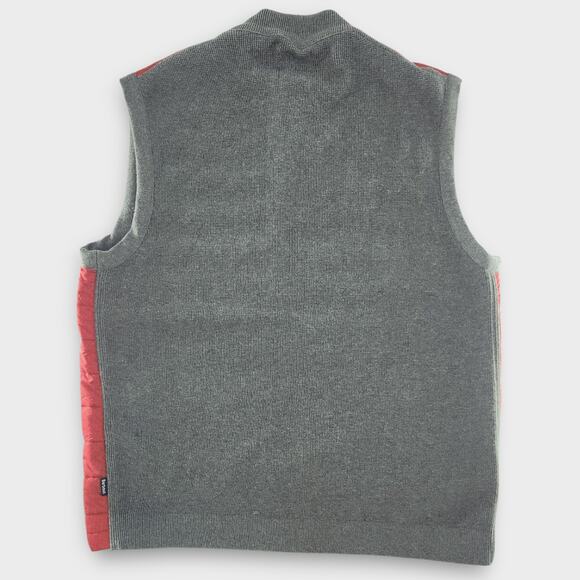 Barbour Vest Weather Comfort Men's XXL Red And Gray Full Snap Essential Gilet - Picture 6 of 8